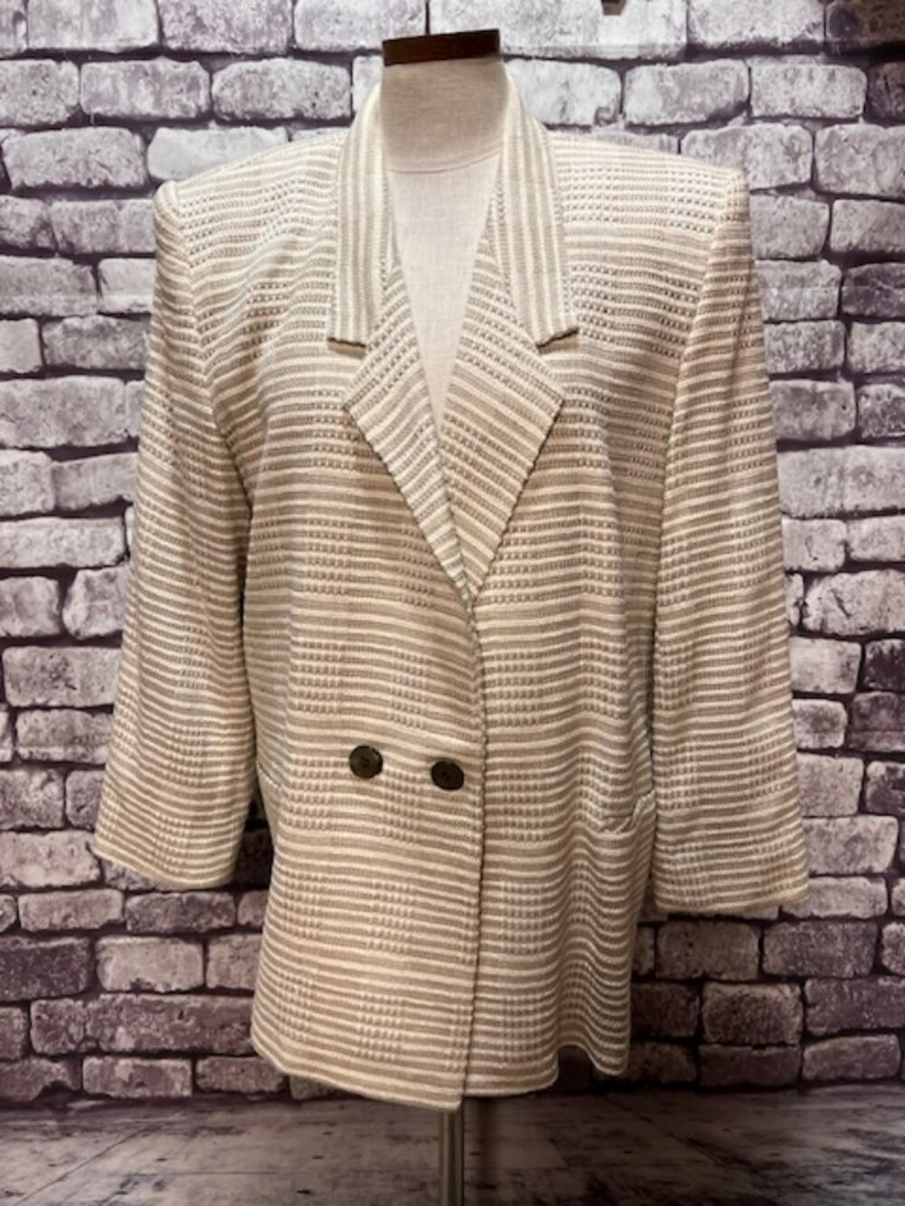 VP Collections Ivory & Beige Jacket Size 12